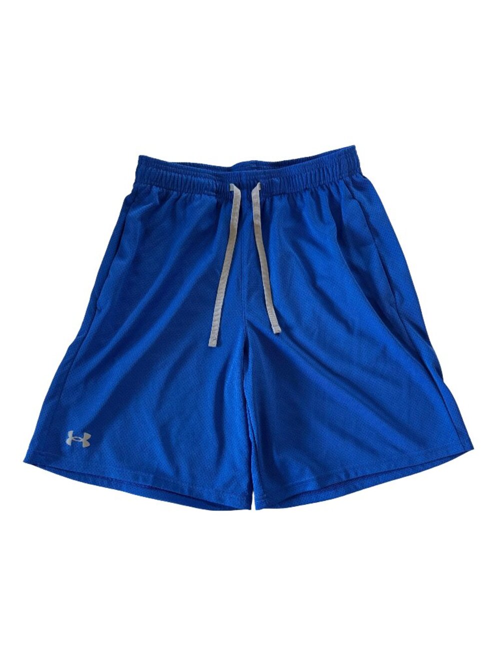 Under Armour Blue Mesh Athletic Shorts Mens Medium Loose Fit